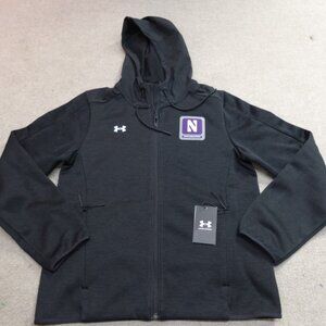 Under Armour Womens Jacket Medium Black Full Zip Storm Northwestern NEW